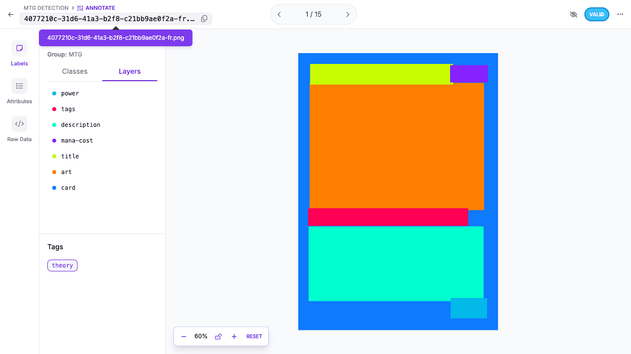 Roboflow Universe Annotate — Layers view